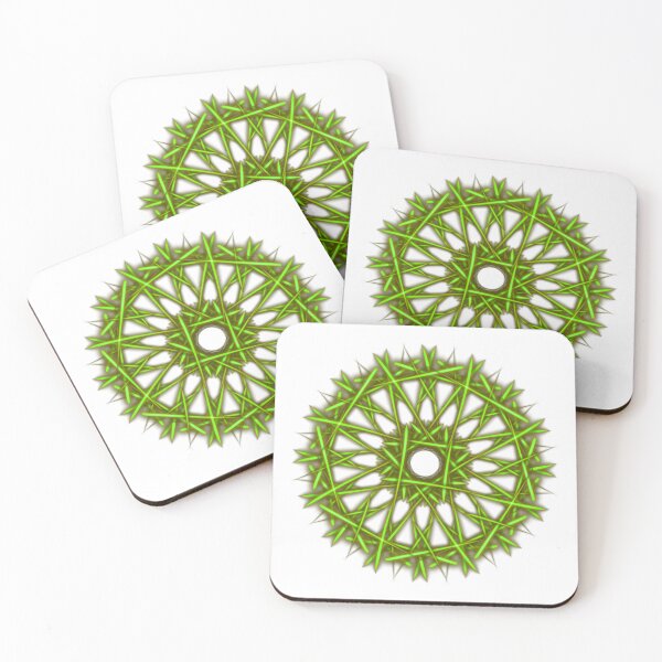 Item preview, Green mandala, abstract art designed and sold by Meo Design.
