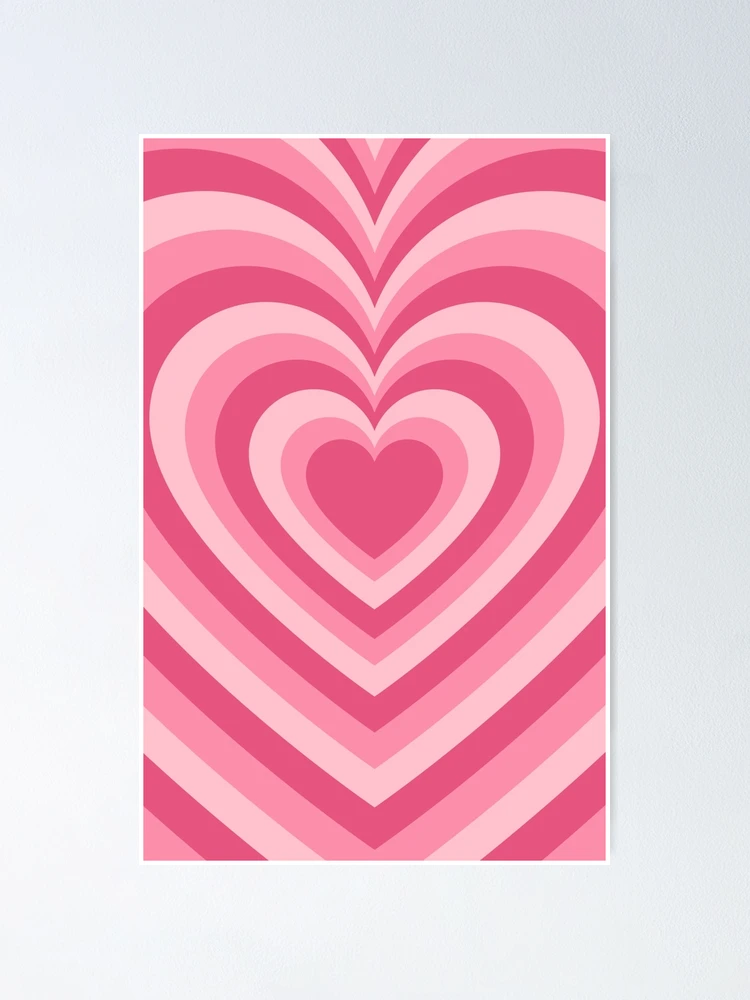 Rose Pink Growing Heart Pattern