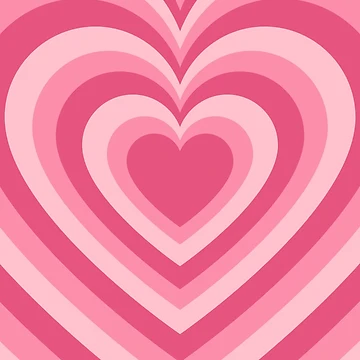 Rose Pink Growing Heart Pattern