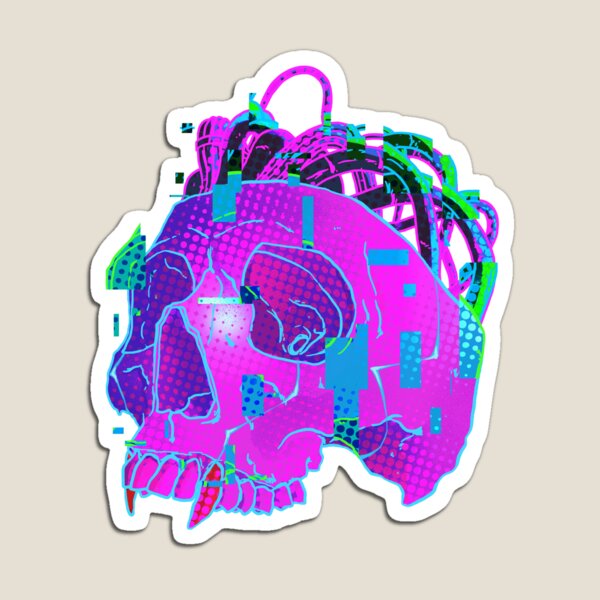 Item preview, cyber skull designed and sold by Ruuvak.