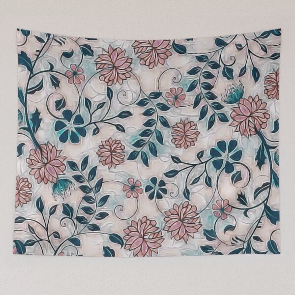 Item preview, Soft Pink Abstract Floral Pattern designed and sold by HappyLifeCreate.