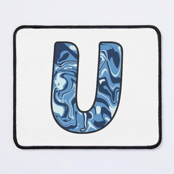 Item preview, U - Blue Marble Alphabet Letter designed and sold by Emmyteddy.