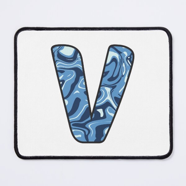 Item preview, V - Blue Marble Alphabet Letter designed and sold by Emmyteddy.