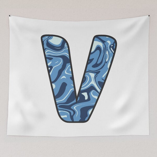 Item preview, V - Blue Marble Alphabet Letter designed and sold by Emmyteddy.