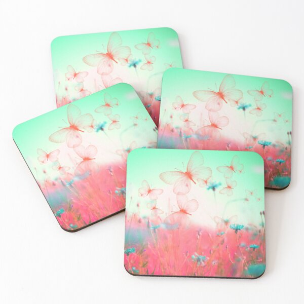 Item preview,  Pink Meadow.. A fantasy design using butterflies and cornflowers designed and sold by Wonder & Whimsy.