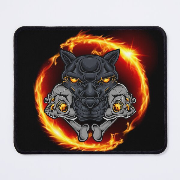 Item preview, Angry Dog in Fire Skull Ring designed and sold by ArtOfStars.