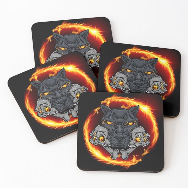 Item preview, Angry Dog in Fire Skull Ring  designed and sold by ArtOfStars.