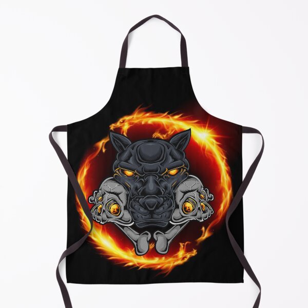 Item preview, Angry Dog in Fire Skull Ring  designed and sold by ArtOfStars.