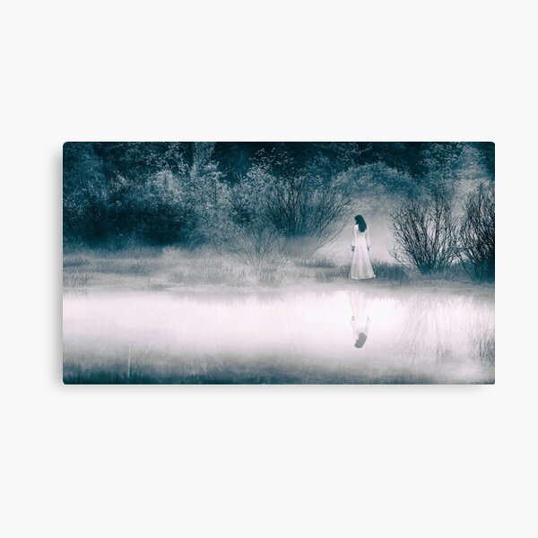 Mysterious Lady at the Lake Canvas Print