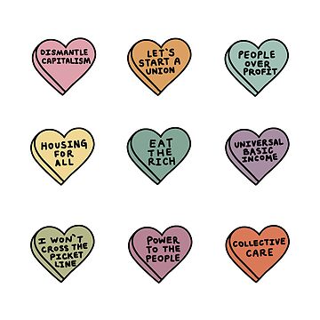 Artwork thumbnail, Anti-Capitalist Candy Hearts by juliefeng