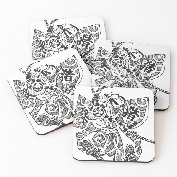 Item preview, Samurai retro Japanese woodblock drawing designed and sold by softpixel.