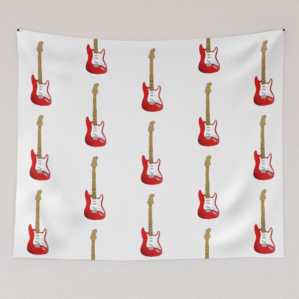 Item preview, Red Guitar Illustration designed and sold by makeitsoph.