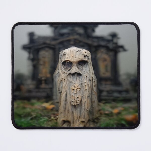 Item preview, Wood Carved Ghost in Cemetery designed and sold by Ktpier.