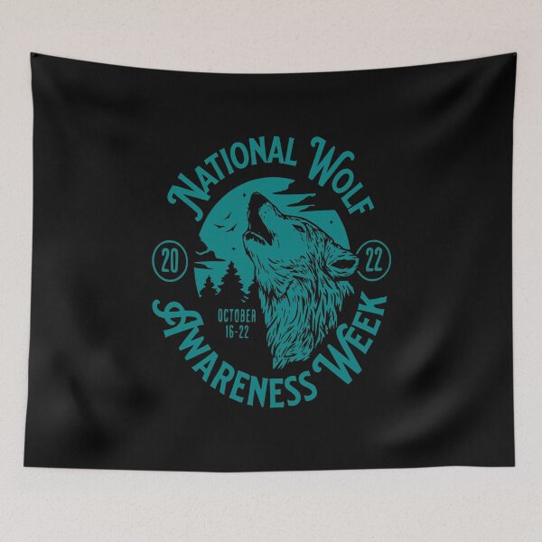 Item preview, National Wolf Awareness Week October 16-22, 2022 designed and sold by printhappy4you.