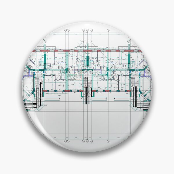 Item preview, Apartment building detailed architectural technical drawing, vector blueprint floor layout designed and sold by Familyshmot.