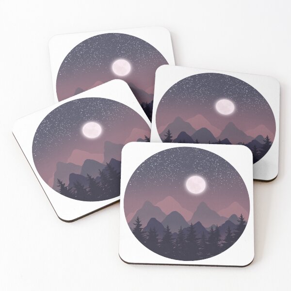 Item preview, A beautiful Night sky view with mountains designed and sold by LishiArts.