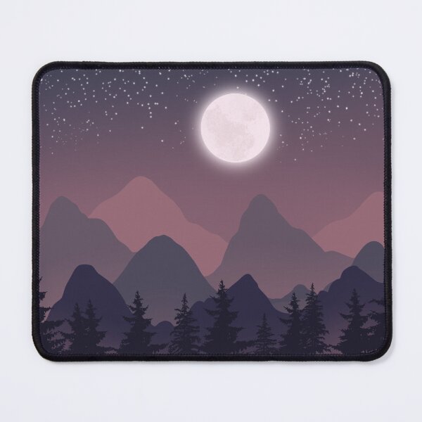 Item preview, A beautiful Night sky view with mountains designed and sold by LishiArts.