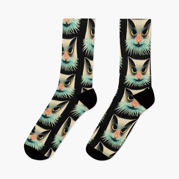 Item preview, Dr Suess Style Cat with Green Whiskers designed and sold by ThePurpleMelon.