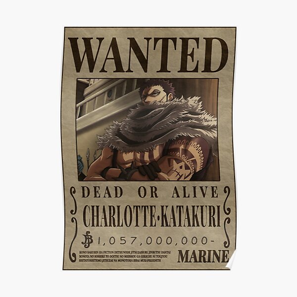 One Piece Anime Wanted Poster Charlotte Katakuri Boun - vrogue.co