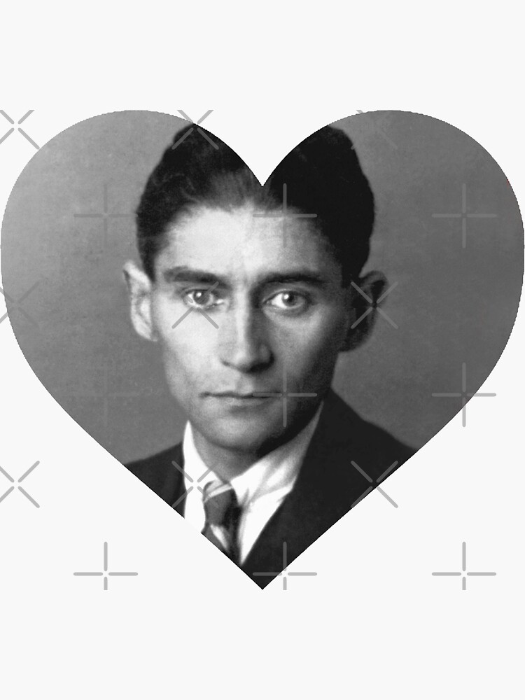 Thumbnail 3 of 3, Sticker, Franz Kafka heart | I love Franz Kafka designed and sold by stickerskool.