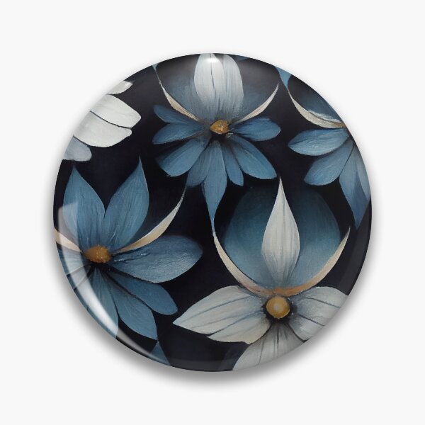 Item preview, Shades of blue exotic flower pattern designed and sold by plantasiadesign.