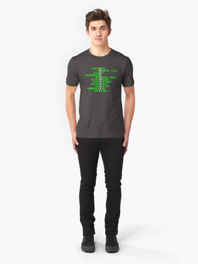 Alternate view of Oregon Trail - Ways to Die in the West Slim Fit T-Shirt
