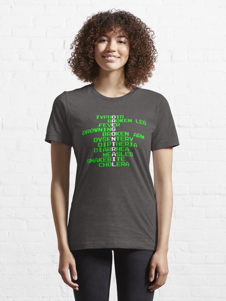 Essential T-Shirt, Oregon Trail - Ways to Die in the West designed and sold by everyplate