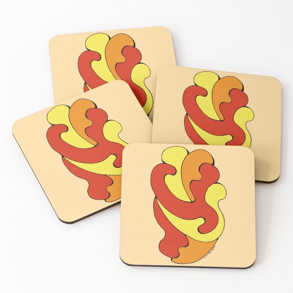 Item preview, Embracing Curves (Yellow, Red, Orange) designed and sold by Azure Lion Productions.