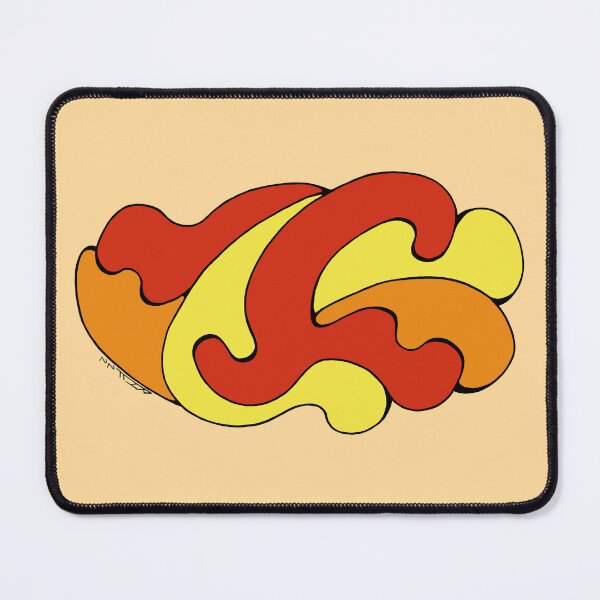 Item preview, Embracing Curves (Yellow, Red, Orange) designed and sold by Azure Lion Productions.