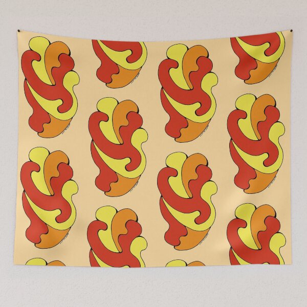 Item preview, Embracing Curves (Yellow, Red, Orange) designed and sold by Azure Lion Productions.