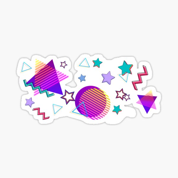 90s retro squiggles Sticker