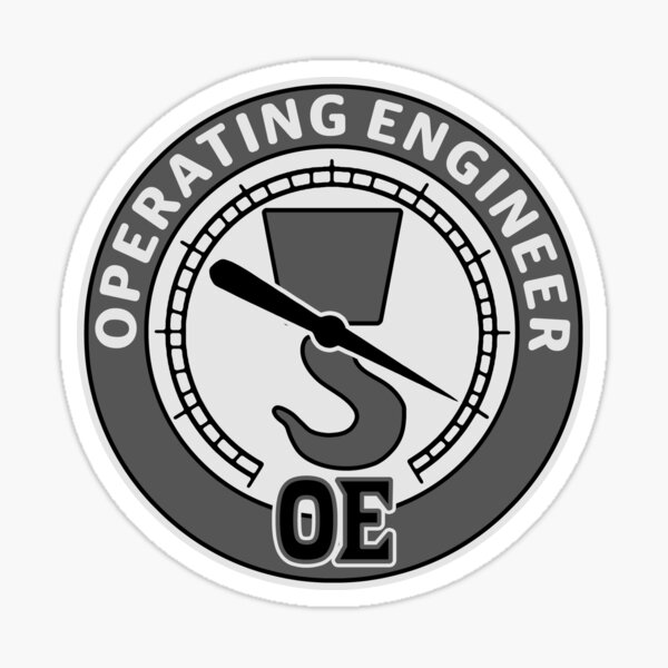 "Operating Engineer (CrestDG)" Sticker for Sale by OESwag Redbubble