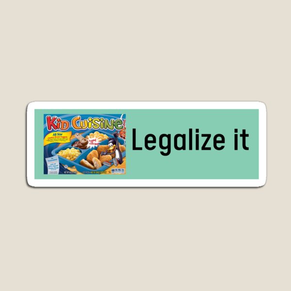 Aperçu de l'œuvre Autocollant pour pare-chocs Legalize It Kid Cuisine créée et vendue par hyperfocusrach.