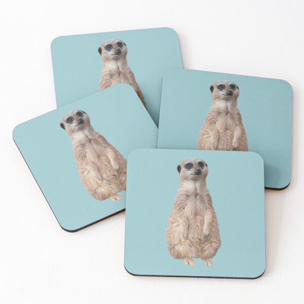 Item preview, Meerkat - Cute meerkat watching the view -Blue background designed and sold by tinytiger77.