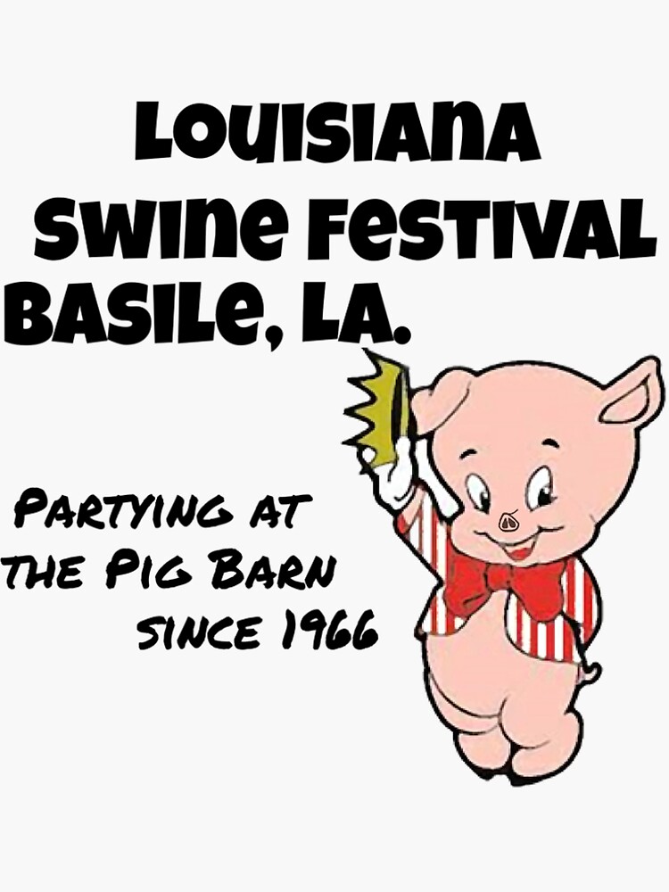 "Louisiana Swine Festival" Sticker for Sale by LeJeuneGifts Redbubble