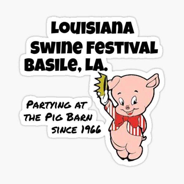 "Louisiana Swine Festival" Sticker for Sale by LeJeuneGifts Redbubble