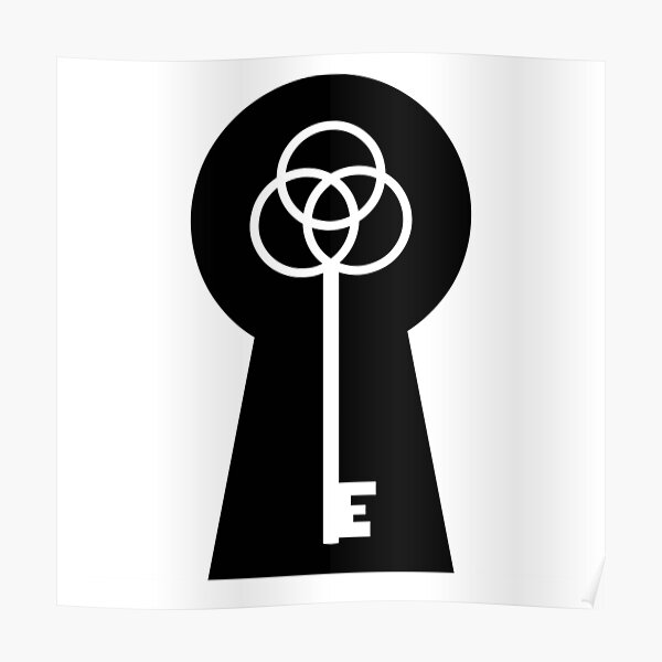 "Lock & Key - Black & White" Poster for Sale by xfoxpaws | Redbubble