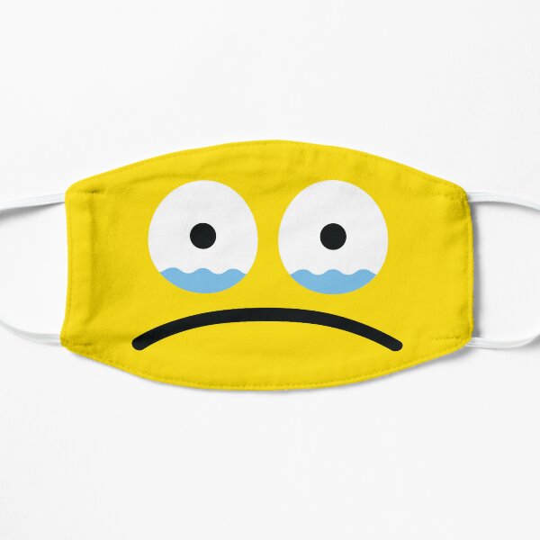 Sad emoji face Flat Mask
