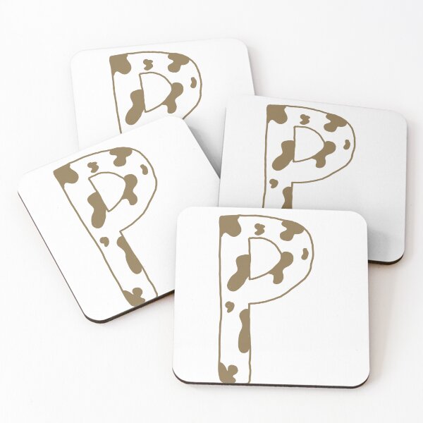 Item preview, Cow Print Letter “P”  designed and sold by NatAGvocate.
