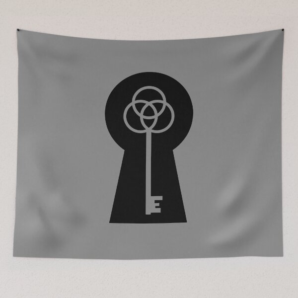 Item preview, Lock & Key - Black & Grey designed and sold by TheeForestFox Shop.