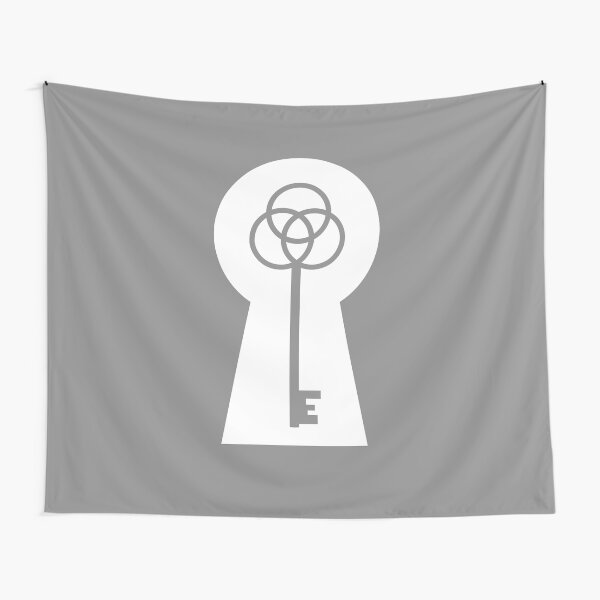 Item preview, Lock & Key - White & Grey designed and sold by TheeForestFox Shop.
