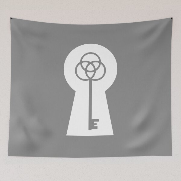 Item preview, Lock & Key - White & Grey designed and sold by TheeForestFox Shop.
