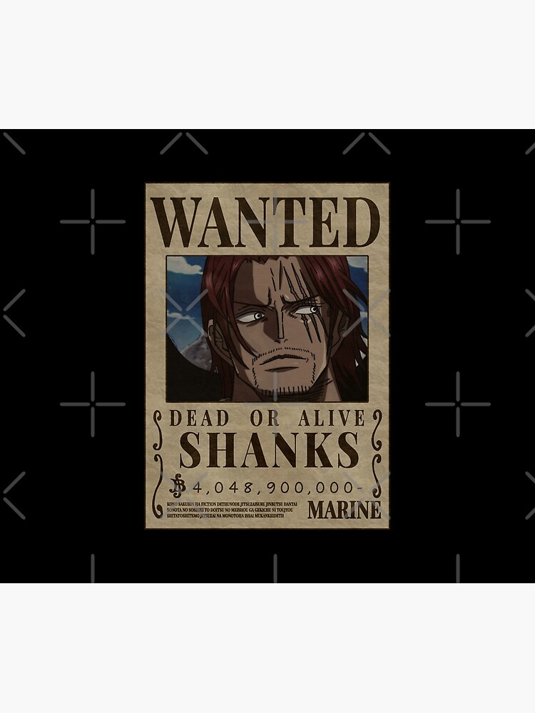 Shanks One Piece Wanted Red Hair Bounty Poster Tapestry for Sale by One  Piece Bounty Poster