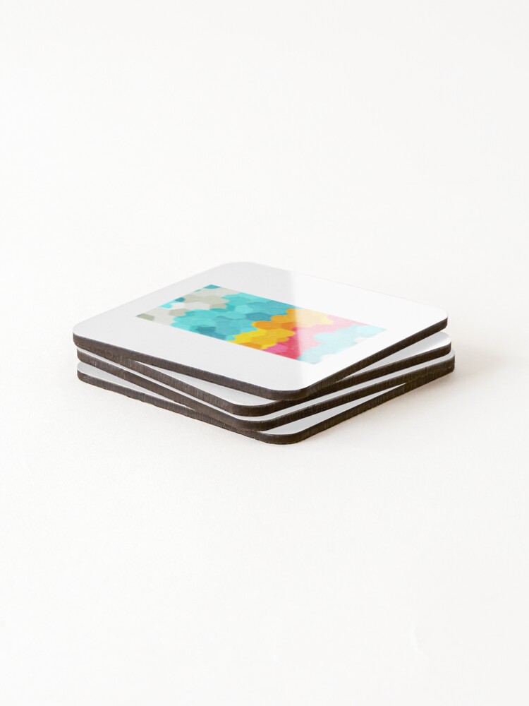 Thumbnail 4 of 5, Coasters (Set of 4), Colorful pattern designed and sold by DesignEclipseee.