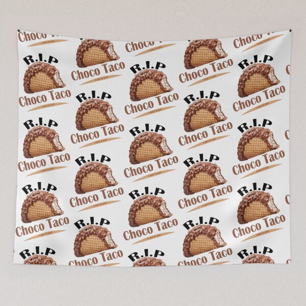 Item preview, Choco Taco, R.I.P Choco Taco, Choco Taco Is Gone For Good, RIP Choco Taco, half-eaten choco taco designed and sold by DesignEclipseee.