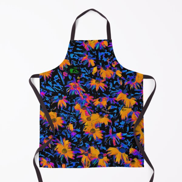 Item preview, Gold Eyed Susans in an Indigo Field - Nature Inspired Collage designed and sold by Lawrence White.