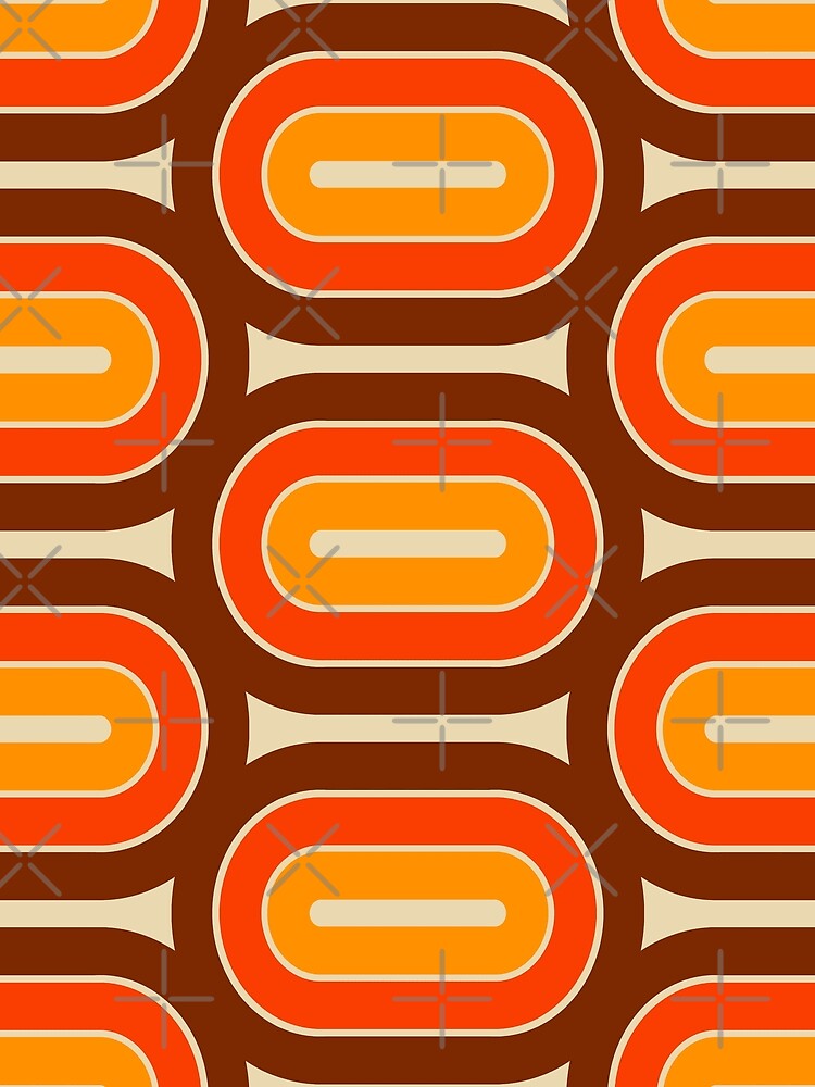 Retro Geometric Pod Design 721 Scarf