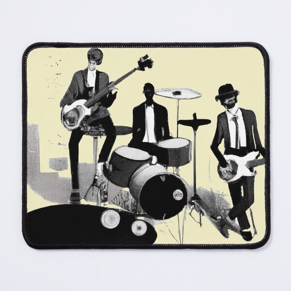 Item preview, Jazz Trio Black & White print designed and sold by ThePurpleMelon.