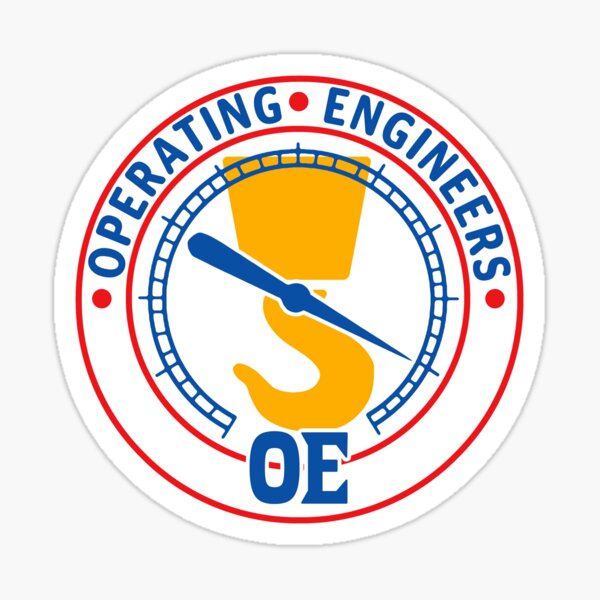 "Operating Engineer (CrestLG)" Sticker for Sale by OESwag Redbubble