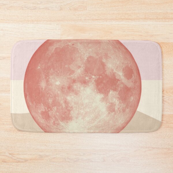 Item preview, orange moon on pastel colors background designed and sold by nisscreations.